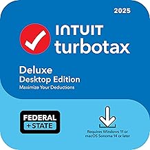 TurboTax Deluxe Desktop Edition 2025, Federal & State Tax Return [PC/Mac Download]